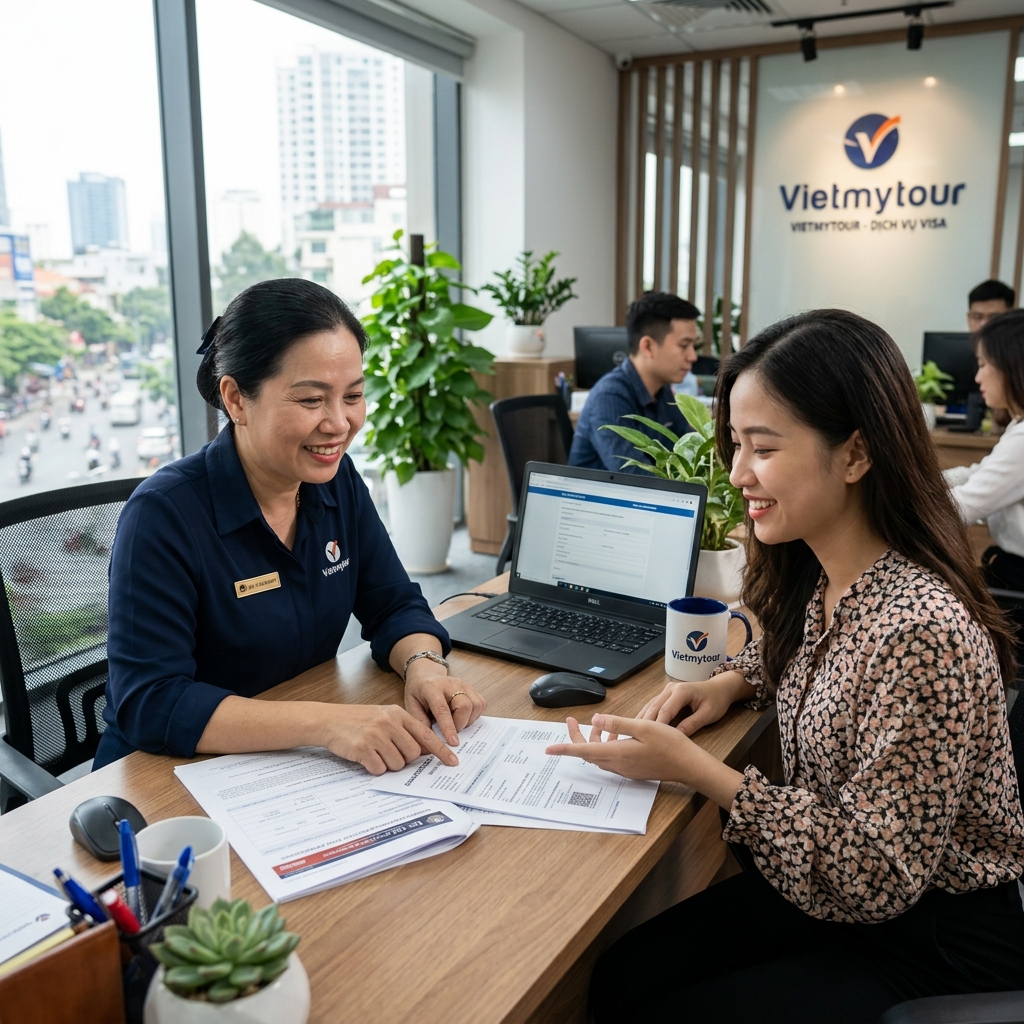 bị từ chối visa Mỹ 1 lần phỏng vấn lại Ảnh minh họa từ AI