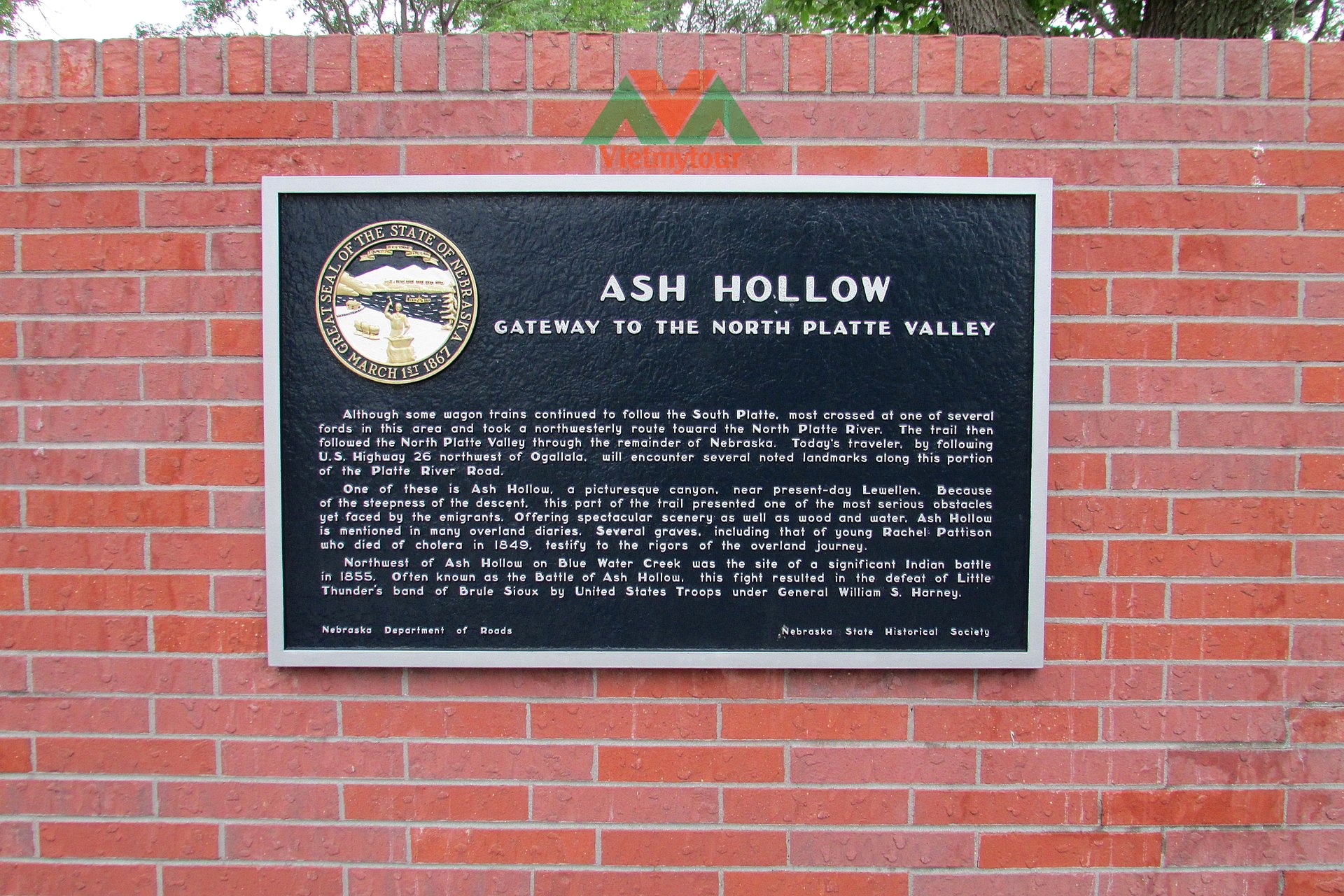 Công viên lịch sử Ash Hollow State Historical Park gần Ogallala Nebraska
