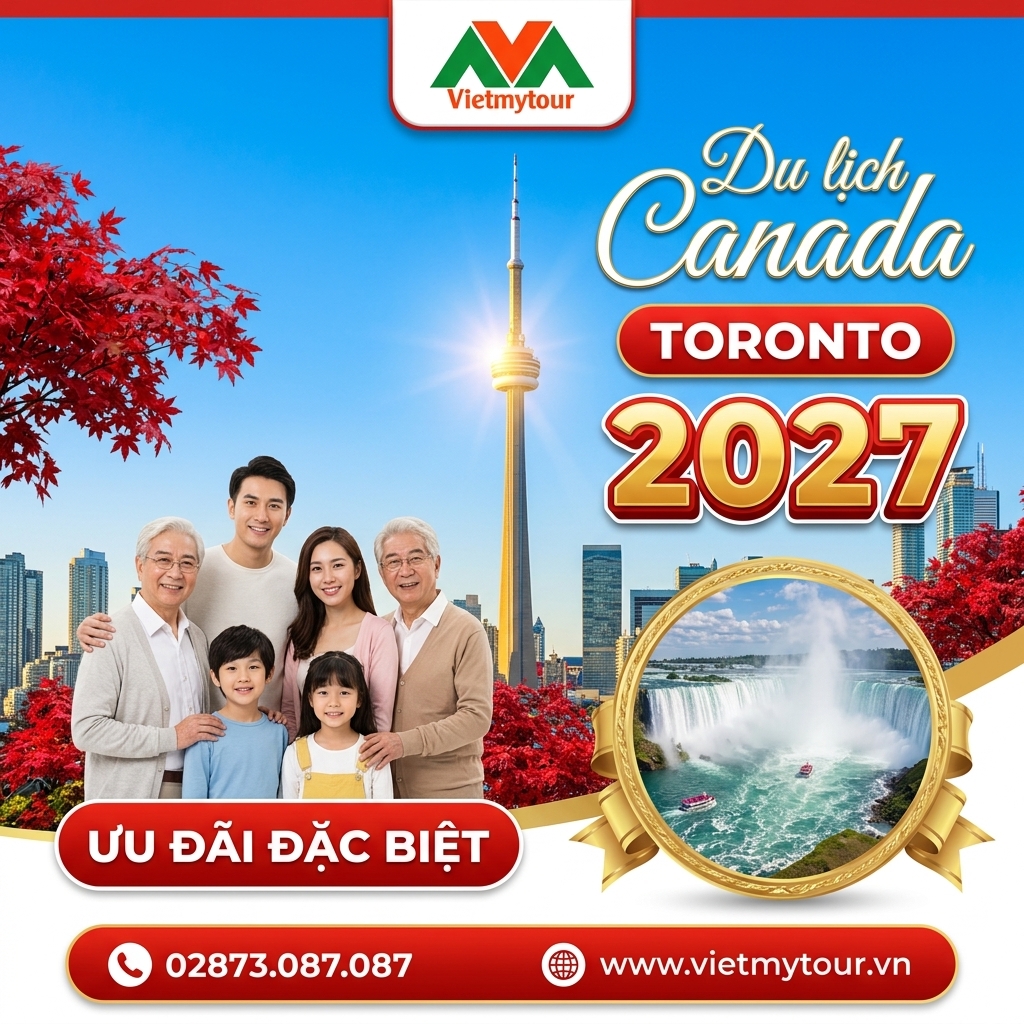 Tour Du Lịch Canada Đi Toronto Trọn Gói Giá Rẻ Uy Tín - Vietmytour (Ảnh minh họa từ AI)