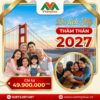 Du lịch Mỹ Kết hợp Thăm Thân 2027 - VietmyTour (Ảnh minh họa từ AI)