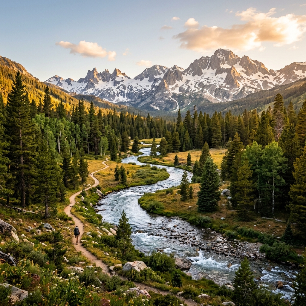 Chinh phục cung đường Fish Creek Trail Ansel Adams Wilderness California (Ảnh minh họa từ AI)