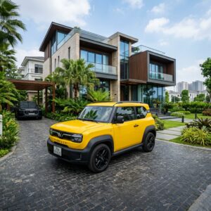 VinFast VF 3 biển số ngũ quý 9 (Hình ảnh được tạo từ AI)