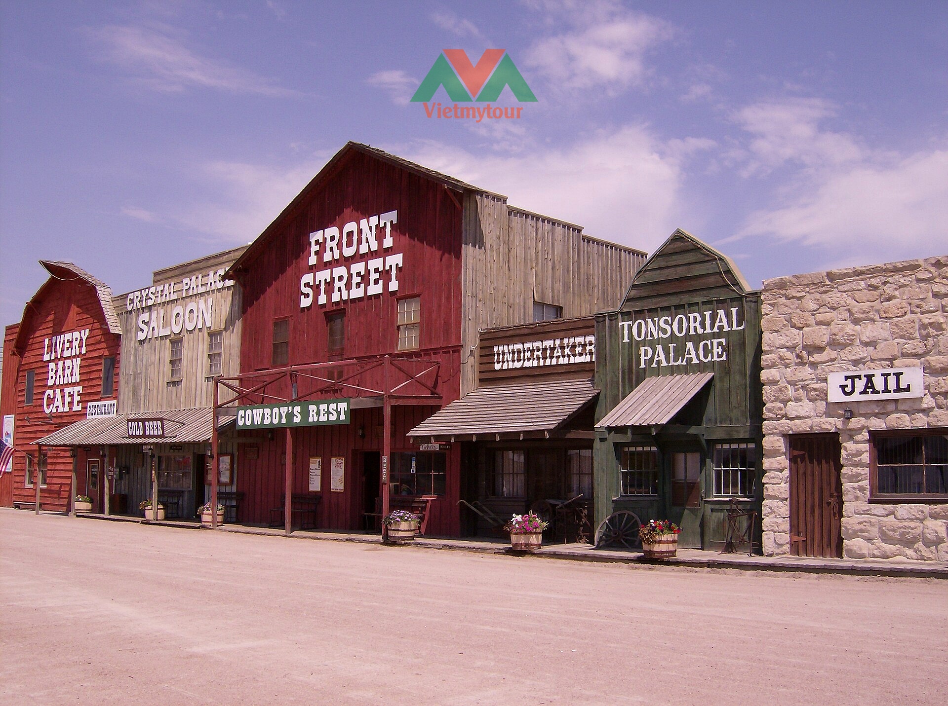 Khu phố di tích Front Street Ogallala thủ phủ cao bồi bang Nebraska