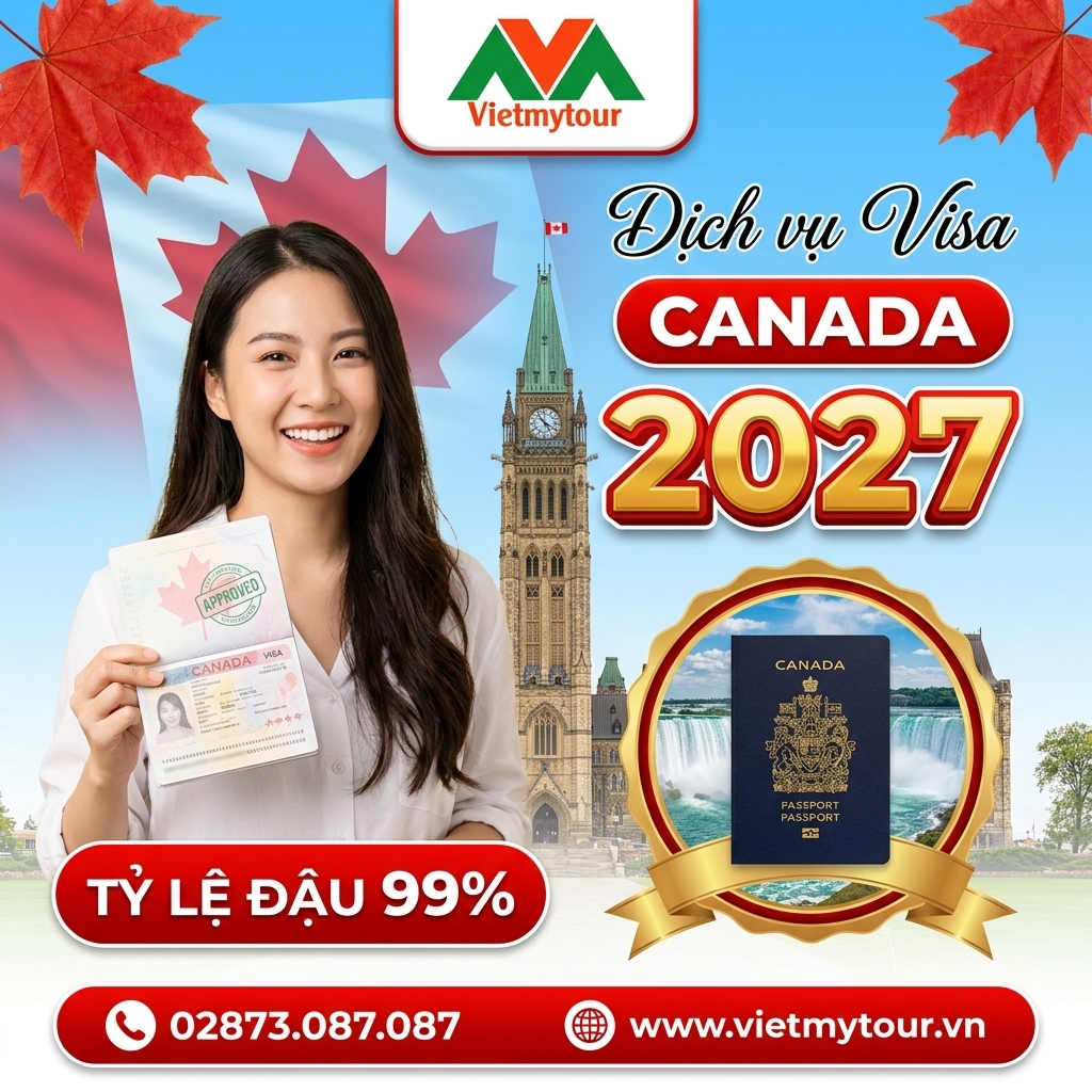 Dịch Vụ Visa Du Lịch Canada Thủ Tục Trọn Gói Tỷ Lệ Đậu Cao - Vietmytour (Ảnh minh họa từ AI)